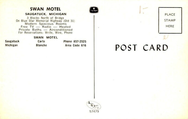 Captains Quarters (Swan Motel) - Old Postcard